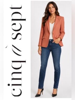 - cinq a sept blazer Khloe Crepe Trimmed Blazer - size 4 $445 -